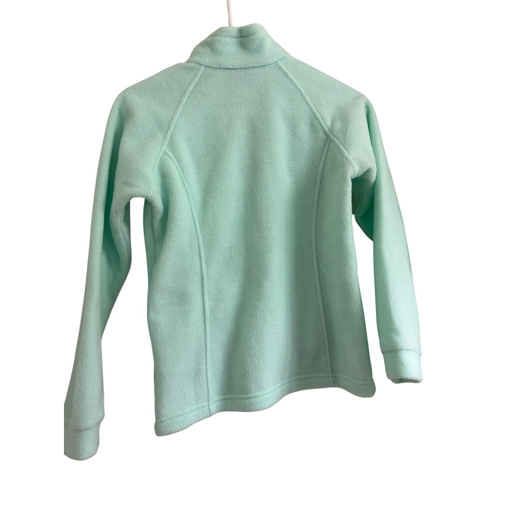 Columbia Fleece Jacket Mint Green Zip Up‎ Sportswear Kids Size M(10-12) - Picture 4 of 6